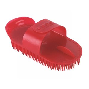 Plastic curry comb red