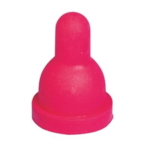 Red lamb nipple for plastic valve