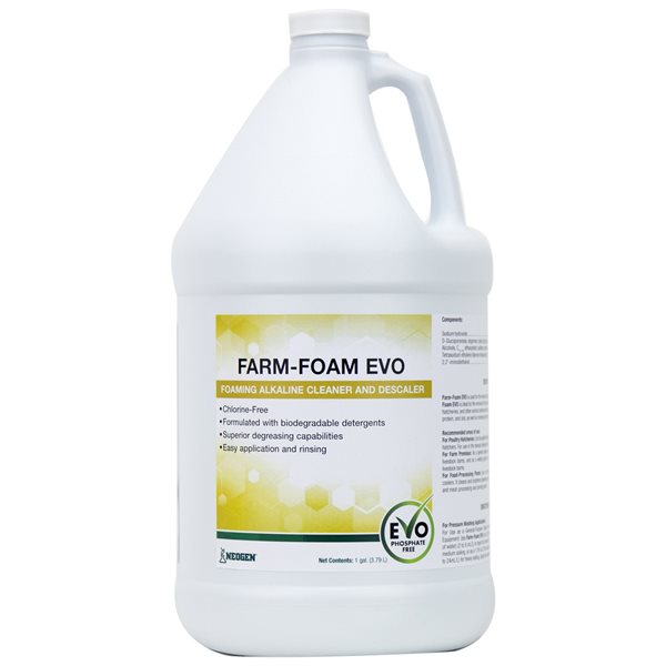 Farm-Foam EVO nettoyant alcalin moussant et détartrant 3.8 L