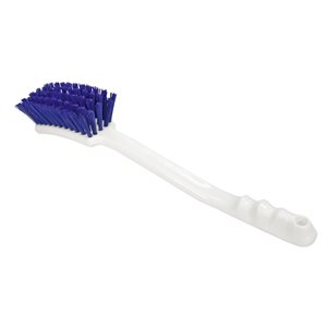 Scrub brush long handle with blue bristles 40 cm