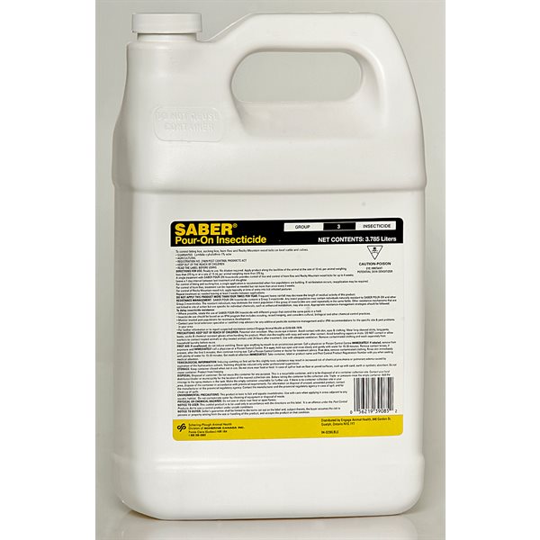 SABER Insecticide liquide Pour-On RTU 3,785 L