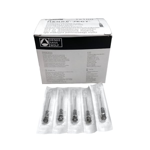HENKE-JECT disposable PH needles 22 g x 1" box / 100