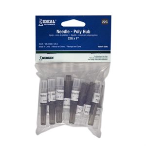 IDEAL disposable needles plastic hub (PH) pk / 25