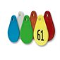 Flexible plastic neck tag red #41